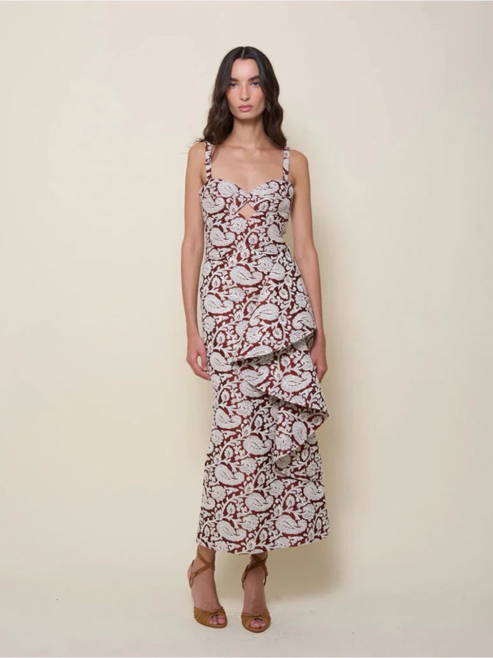 Johanna Ortiz Flamero Rythem Dress in Russet NWT $4,350 size 4